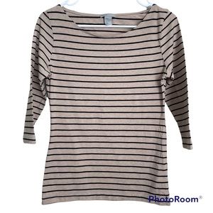 H & M Striped boat neck shirt